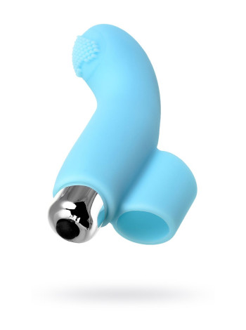 Вибронасадка на палец JOS DANKO для точки G, силикон, голубая, 9,5 см