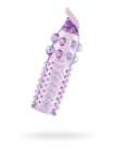Насадка на пенис с шариками TOYFA Basic, TPE, фиолетовый, 13 см