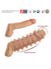 Насадка реалистичная KOKOS EXTREME SLEEVE с дополнительной стимуляцией, TPE, телесная, 12.7 см