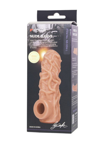 Насадка с выделенными венами, с подхватом мошонки, с открытой головкой, размер M KOKOS, длина 10.00 см, диаметр 3.80 см Насадка с выделенными венами, с подхватом мошонки, с открытой головкой, размер M KOKOS, длина 10.00 см, диаметр 3.80 см