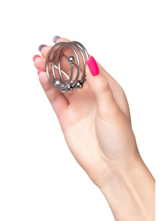 Кольцо под головку пениса Metal by TOYFA, металл, серебристое, Ø 4 см