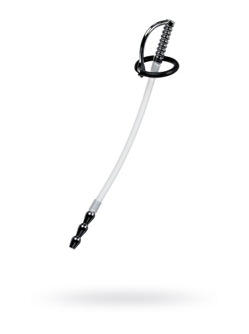 Уретральный катетер Metal by TOYFA, со сменными фиксирующими кольцами, силикон, серебряный, 23 см Уретральный катетер Metal by TOYFA, со сменными фиксирующими кольцами, силикон, серебряный, 23 см