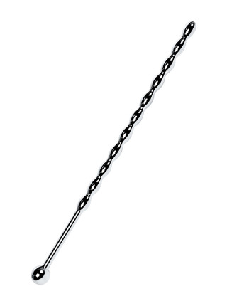 Уретральный плаг-косичка Metal by TOYFA длинный, серебряный, 15,7 см