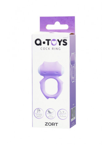 ВИБРОКОЛЬЦО НА ПЕНИС A-TOYS BY TOYFA ZORT, СИЛИКОН, ФИОЛЕТОВОЕ, Ø 2 СМ