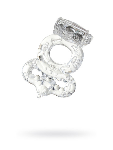 Виброкольцо TOYFA, TPE, прозрачный