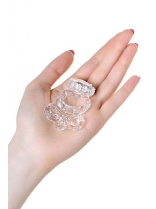 Виброкольцо TOYFA, TPE, прозрачный