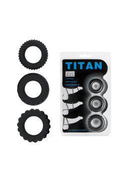 Набор эреционных колец TITAN имитация автомобильных шин Baile, диаметр 4.00 см 