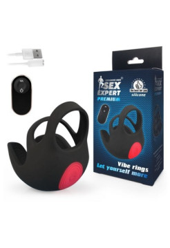 НАСАДКА С ВИБРАЦИЕЙ D кольца 35x43 мм, 9 режимов вибрации, дистанционный пульт