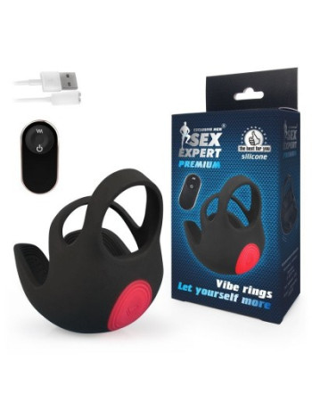 НАСАДКА С ВИБРАЦИЕЙ D кольца 35x43 мм, 9 режимов вибрации, дистанционный пульт