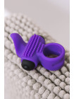 Bullet Lastic Ring Эрекционное кольцо с подхватом мошонки и стимуляцией клитора фиолетовое Adrien Lastic , c вибрацией, длина 7.00 см, диаметр 5.70 см