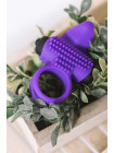 Bullet Lastic Ring Эрекционное кольцо с подхватом мошонки и стимуляцией клитора фиолетовое Adrien Lastic , c вибрацией, длина 7.00 см, диаметр 5.70 см
