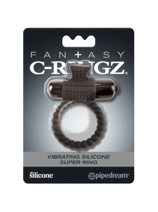 Эрекционное виброкольцо Fantasy C-Ringz Vibrating Silicone Super Ring Pipedream, c вибрацией, диаметр 3.20 см