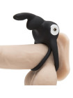 Вибронасадка с кольцом Happy Rabbit Cock Ring черная