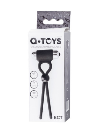 ЛАССО НА ПЕНИС A-TOYS BY TOYFA ECT, СИЛИКОН, ЧЕРНОЕ, 14 СМ