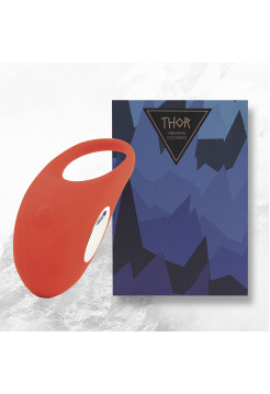 Кольцо эрекционное с вибрацией Thor Cockring Red красное для мужчин