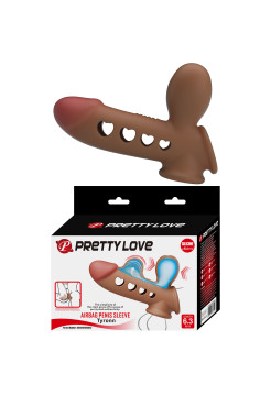 Насадка с подхватом мошонки и воздушным мешочком Tyronn Pretty Love, длина 16.10 см, диаметр 4.40 см 