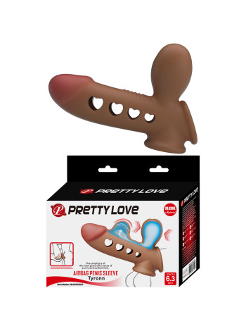 Насадка с подхватом мошонки и воздушным мешочком Tyronn Pretty Love, длина 16.10 см, диаметр 4.40 см 