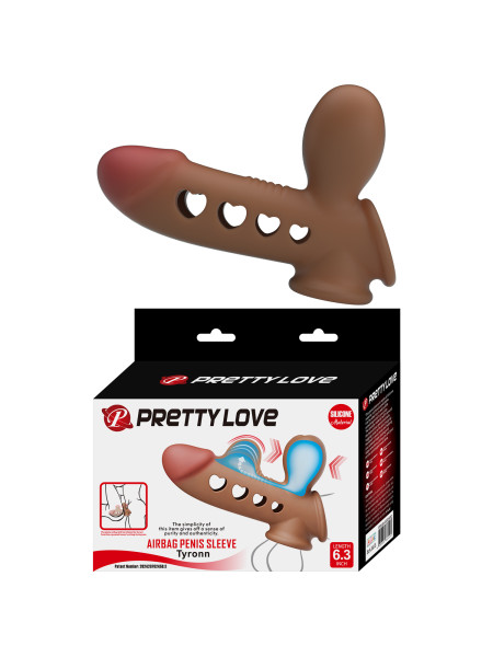 Насадка с подхватом мошонки и воздушным мешочком Tyronn Pretty Love, длина 16.10 см, диаметр 4.40 см 