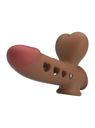 Насадка с подхватом мошонки и воздушным мешочком Tyronn Pretty Love, длина 16.10 см, диаметр 4.40 см 