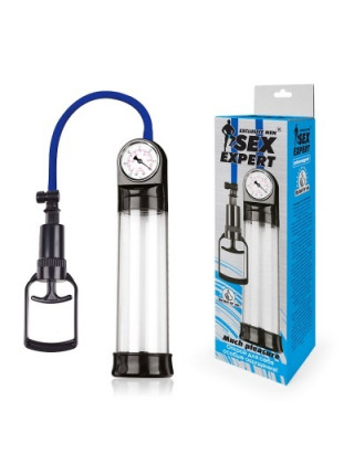 Вакуумная помпа «Sex Expert» С МАНОМЕТРОМ L 200 мм D 60 мм 