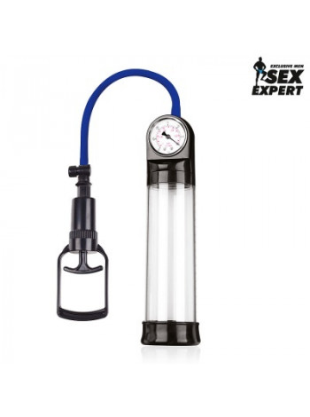 Вакуумная помпа «Sex Expert» С МАНОМЕТРОМ L 200 мм D 60 мм 