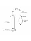 Вакуумный массажер (помпа) Длина общая 185 мм. Диаметр 56 мм.