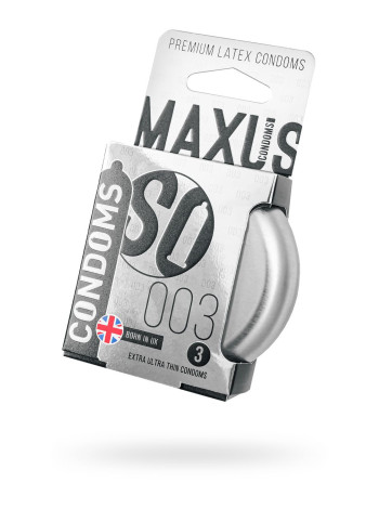 Презервативы MAXUS 003 №3 в железном кейсе, экстремально тонкие, 3 шт