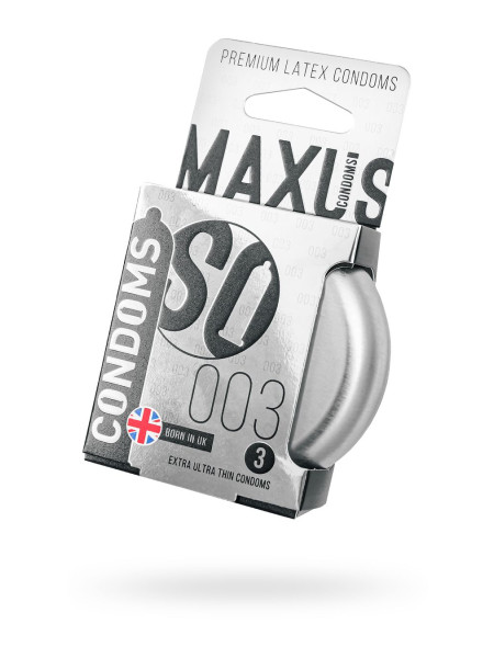 Презервативы MAXUS 003 №3 в железном кейсе, экстремально тонкие, 3 шт