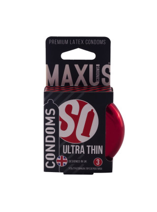 Презервативы MAXUS Ultra Thin №3 с железным кейсом, ультратонкие X-Edition, 3 шт