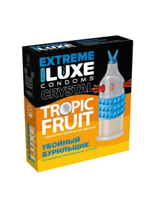 ПРЕЗЕРВАТИВ LUXE EXTREME УБОЙНЫЙ БУРИЛЬЩИК (ТРОПИЧЕСКИЕ ФРУКТЫ) 1 штука 