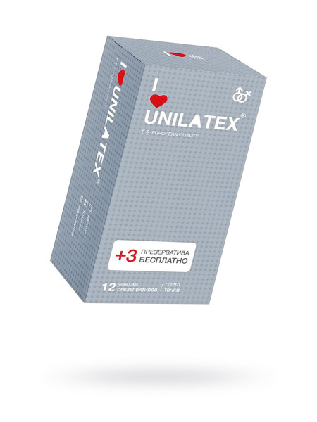 ПРЕЗЕРВАТИВЫ UNILATEX DOTTED №12 С ТОЧКАМИ