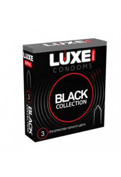 Презервативы черного цвета BLACK COLLECTION 3 штуки