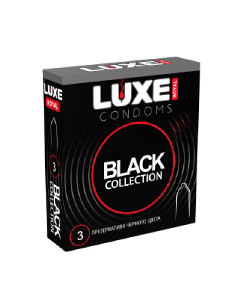 Презервативы черного цвета BLACK COLLECTION 3 штуки