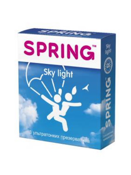 Презервативы SPRING™ Sky Light, 3 шт./уп. (ультра-тонкие)