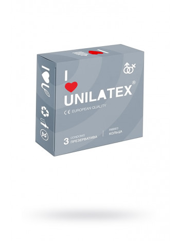 ПРЕЗЕРВАТИВЫ UNILATEX RIBBED РЕБРИСТЫЕ №3