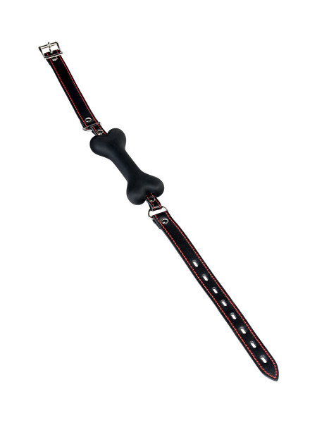 Кляп-трензельTOYFA Theatre , в виде косточки, чёрный