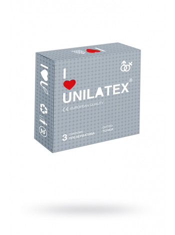 ПРЕЗЕРВАТИВЫ UNILATEX DOTTED С ТОЧКАМИ №3
