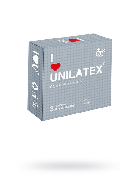ПРЕЗЕРВАТИВЫ UNILATEX DOTTED С ТОЧКАМИ №3