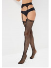 Чулки в сетку с поясом и стрелками сзади (Sense)