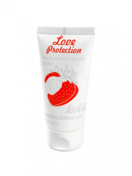 ЛУБРИКАНТ НА ВОДНОЙ ОСНОВЕ LOLA GAMES LOVE PROTECTION STRAWBERRY 50ML 