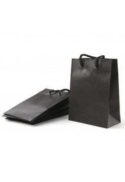 Подарочный пакет из ламинированной бумаги, цвет черный 30*40см