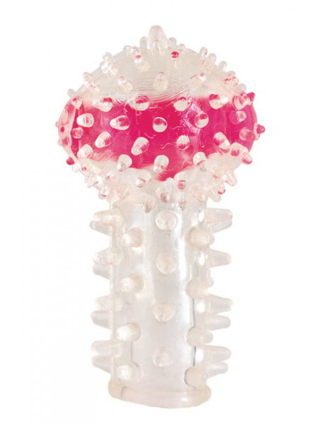 ВИБРОНАСАДКА НА ПАЛЕЦ ПРОЗРАЧНАЯ TOYFA