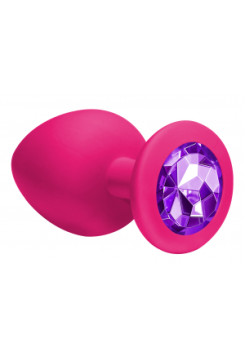 АНАЛЬНАЯ ПРОБКА EMOTIONS CUTIE LARGE PINK DARK PURPLE CRYSTAL длина: 7,1 Макс ширина: 3,5 см