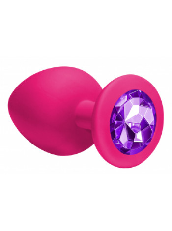 АНАЛЬНАЯ ПРОБКА EMOTIONS CUTIE LARGE PINK DARK PURPLE CRYSTAL длина: 7,1 Макс ширина: 3,5 см