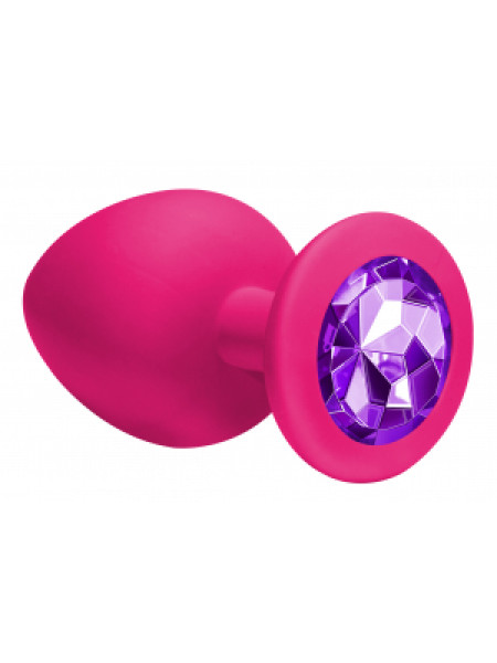 АНАЛЬНАЯ ПРОБКА EMOTIONS CUTIE LARGE PINK DARK PURPLE CRYSTAL длина: 7,1 Макс ширина: 3,5 см