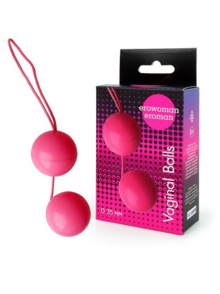Шарики вагинальные BALLS розовые D 35 мм, вес 50 г