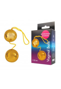 Шарики вагинальные BALLS золотые D 35 мм, вес 50 г 