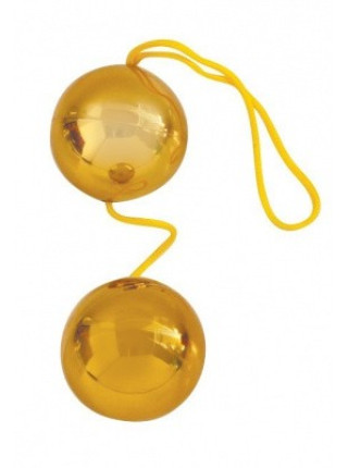 Шарики вагинальные BALLS золотые D 35 мм, вес 50 г 
