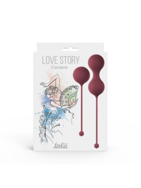 Набор вагинальных шариков Love Story Carmen Wine Red 