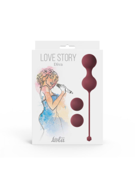 Набор вагинальных шариков Love Story Diva Wine Red 